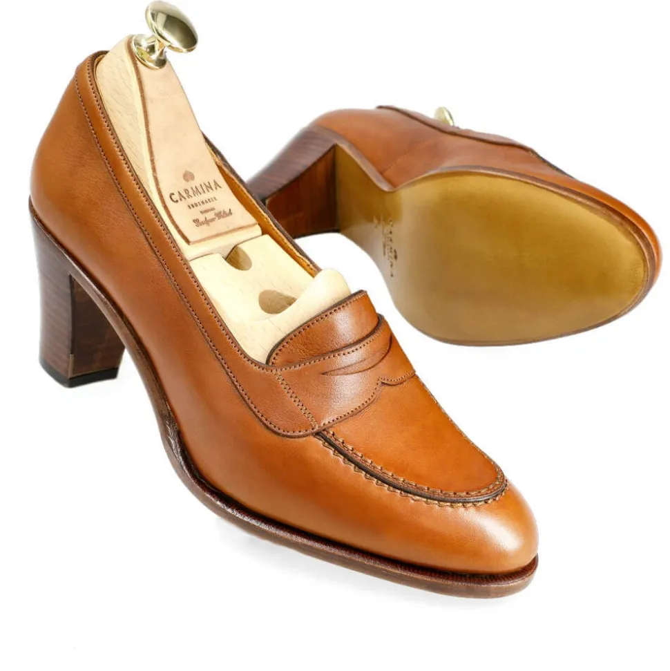 High Heel Loafers|Penny Loafers|Carmina HIGH HEEL LOAFERS 1959 GALA TANNED