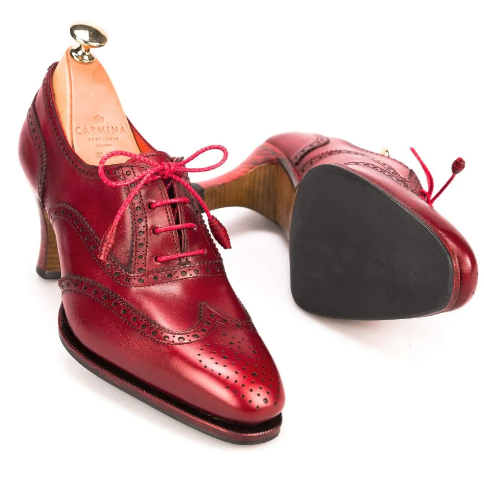 Oxford Heels|Carmina HIGH HEEL OXFORD 1514 RED
