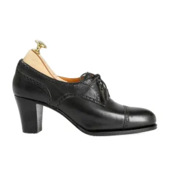 High Heel Derby|Cap-Toe Derby|Carmina HIGH HEEL SHOES 1613 MADISON BLACK