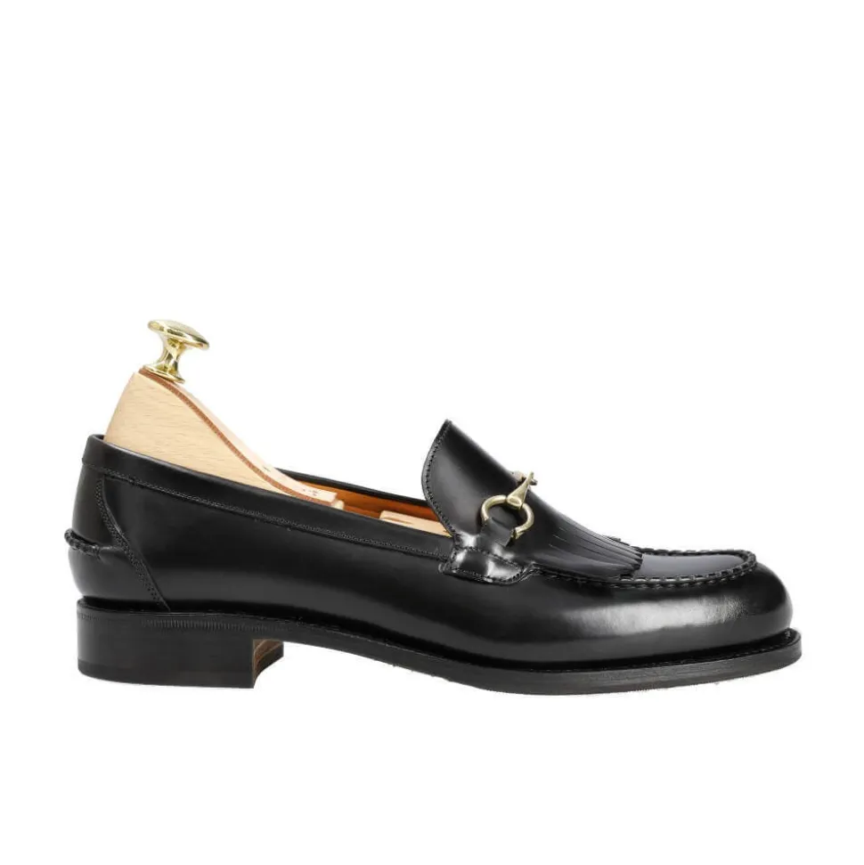 Women Horsebit Loafers|Carmina HORSEBIT PENNY LOAFERS 1652 OSCARIA BLACK