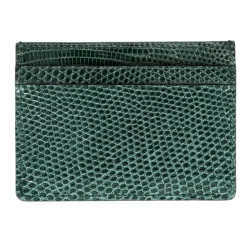 Card Holders|Card Holders|Carmina LIZARD CARD HOLDER IN GREEN