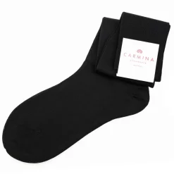 Socks|Carmina Long black socks