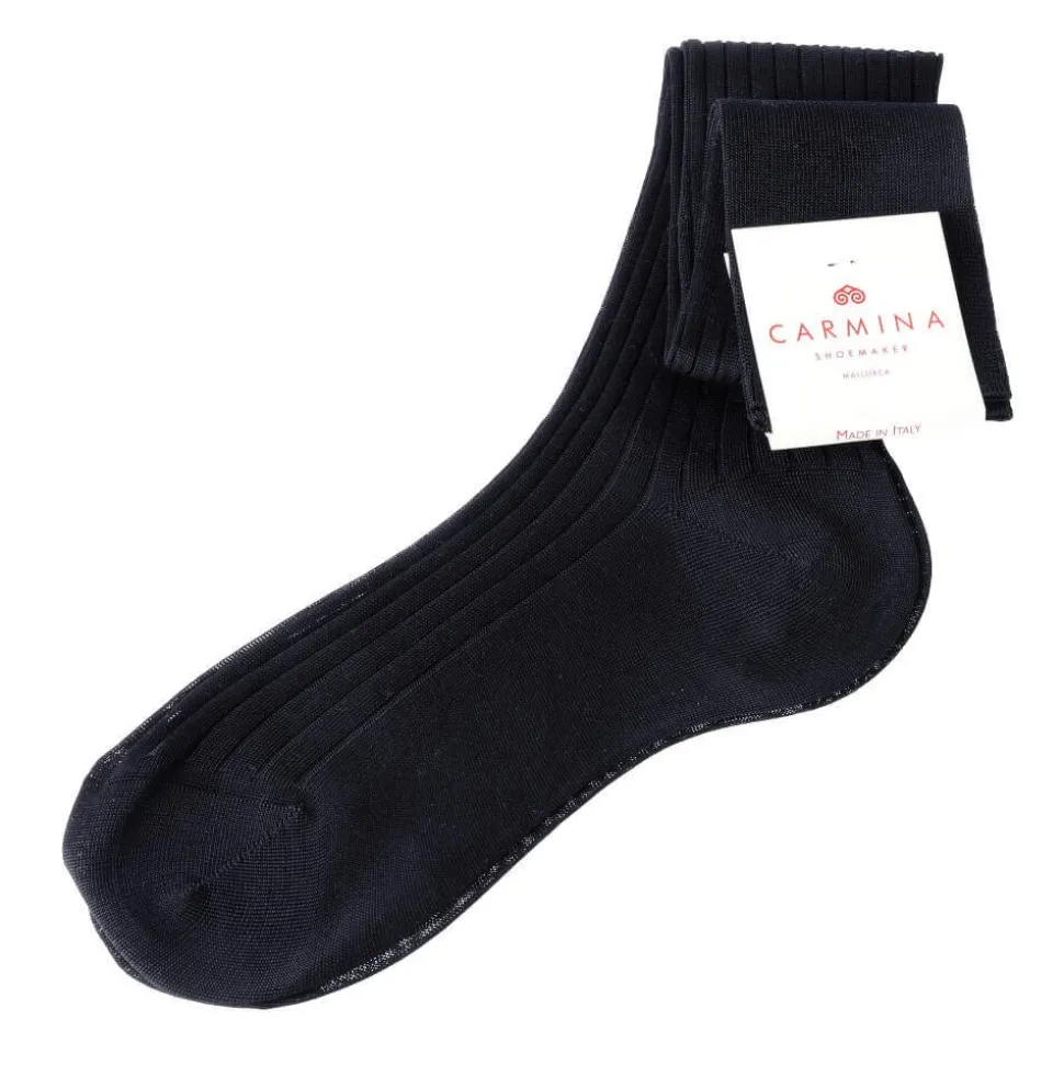 Socks|Carmina Long Socks NAVY