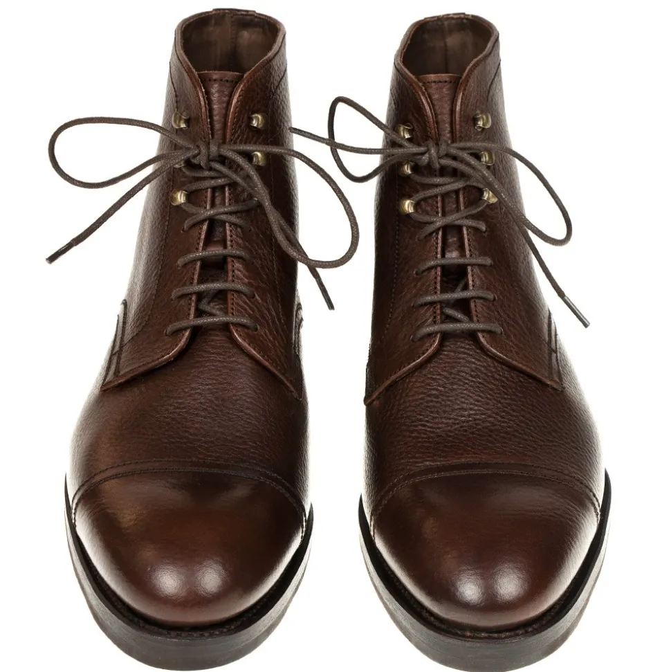 Men's Work Boots|Cap Toe Boots|Carmina MEN'S DRESS BOOTS 80179 SOLLER BROWN
