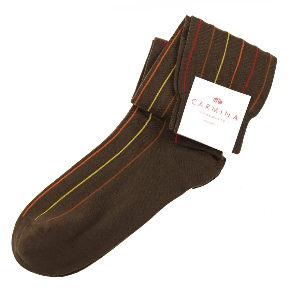 Socks|Carmina MEN'S LONG SOCKS IN BROWN