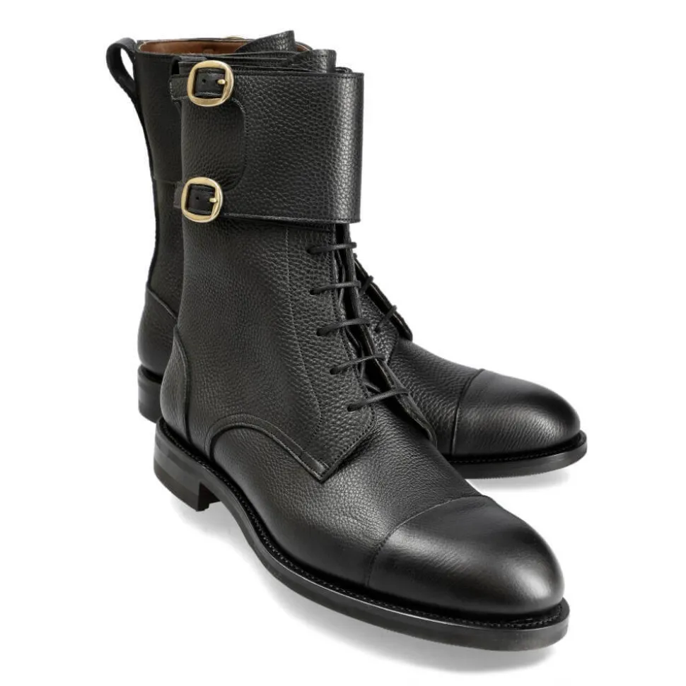 Men's Work Boots|Carmina MONK STRAP BOOTS 80903 BLACK