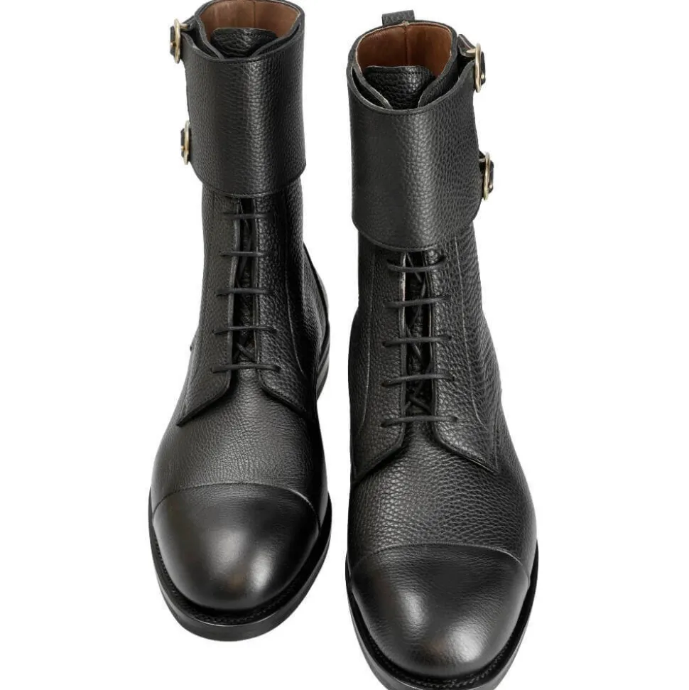 Men's Work Boots|Carmina MONK STRAP BOOTS 80903 BLACK