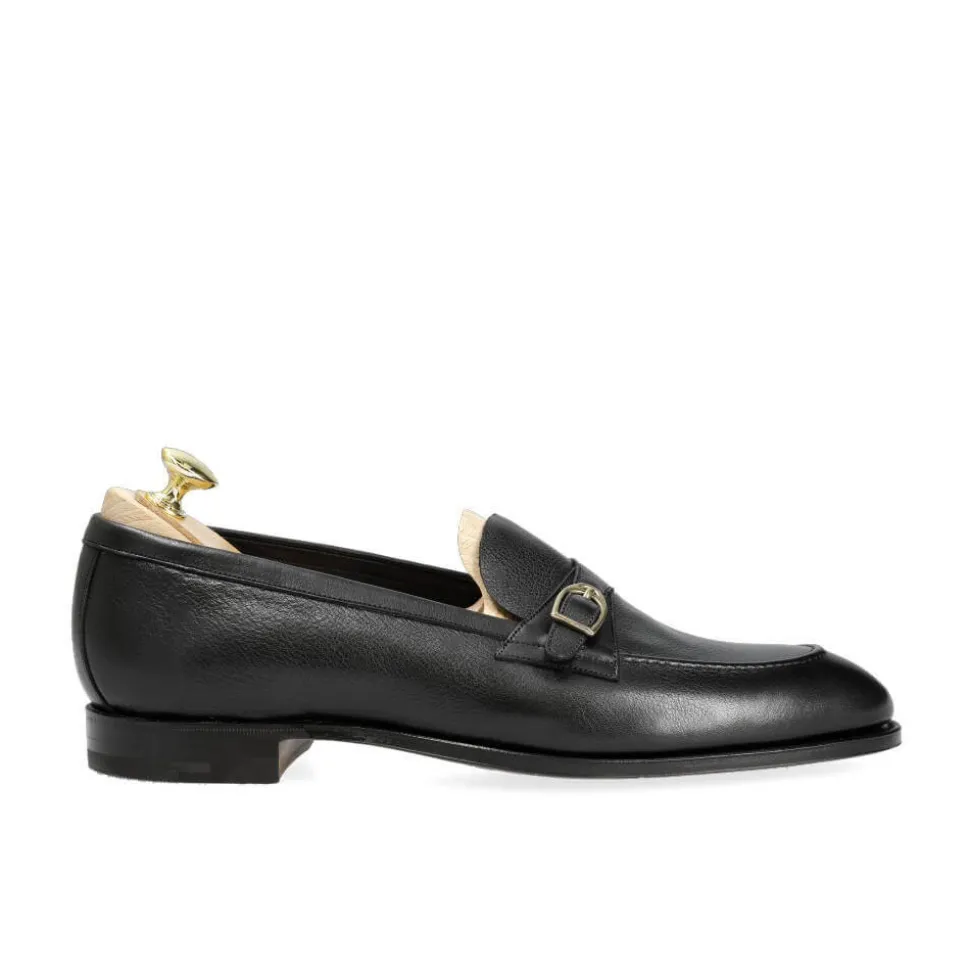Single Monk Strap Shoes|Carmina MONK STRAP LOAFERS 80942 SINEU BLACK