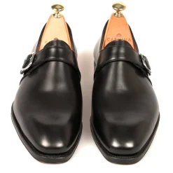 Single Monk Strap Shoes|Carmina MONK STRAP SHOES 80156 RAIN BLACK