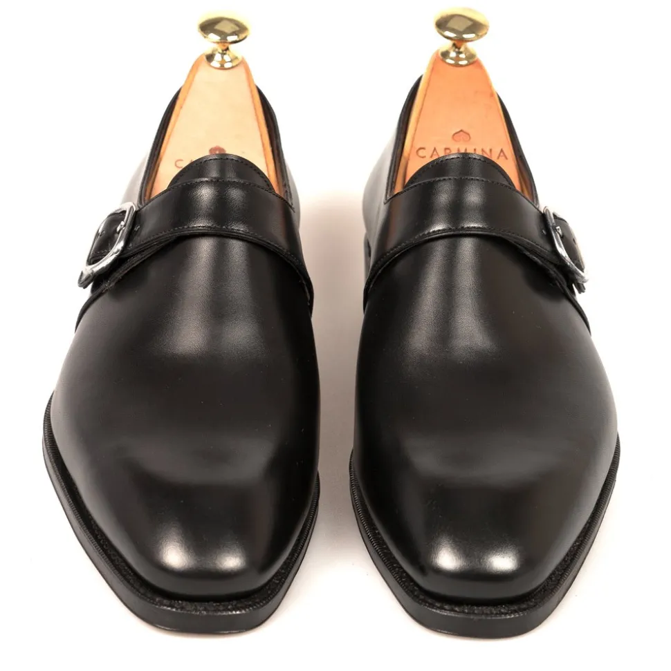 Single Monk Strap Shoes|Carmina MONK STRAP SHOES 80156 RAIN BLACK