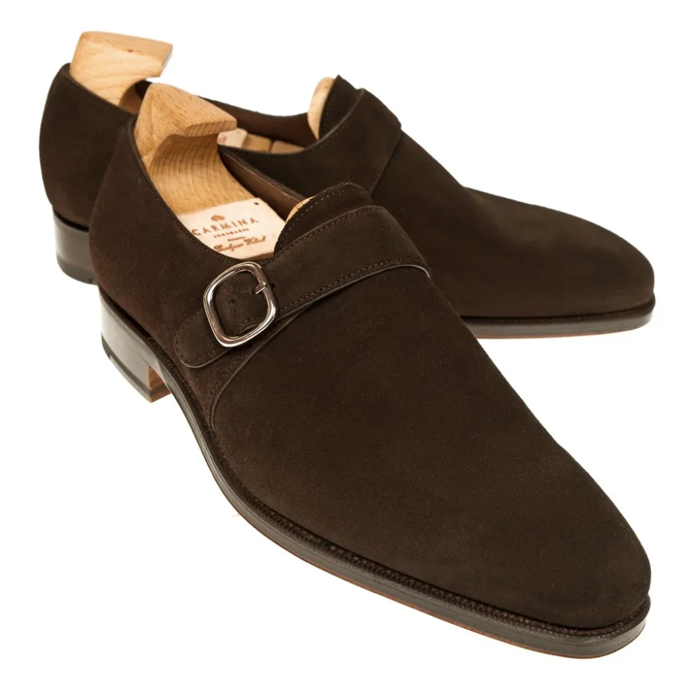 Single Monk Strap Shoes|Carmina MONK STRAP SHOES 80156 RAIN BROWN