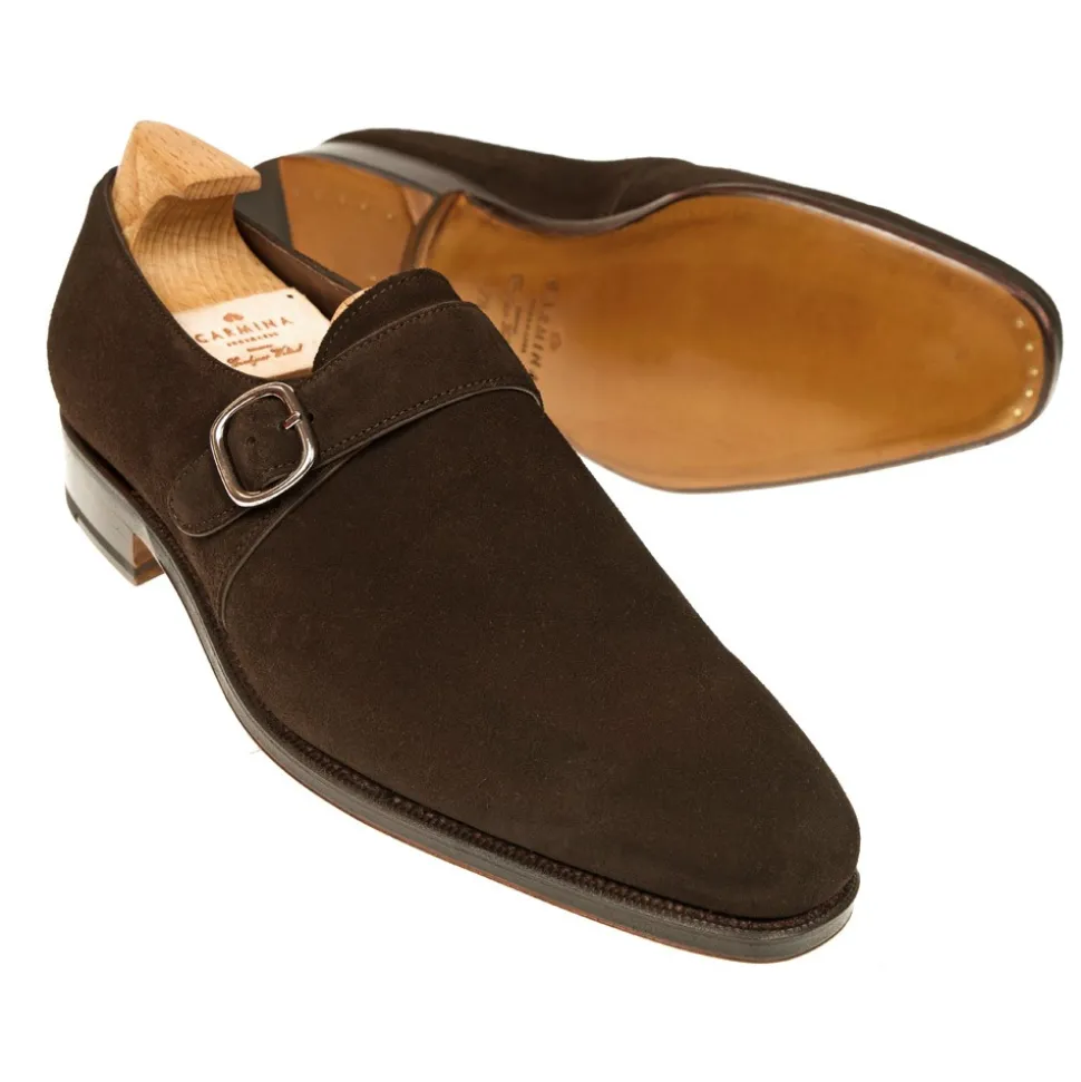 Single Monk Strap Shoes|Carmina MONK STRAP SHOES 80156 RAIN BROWN