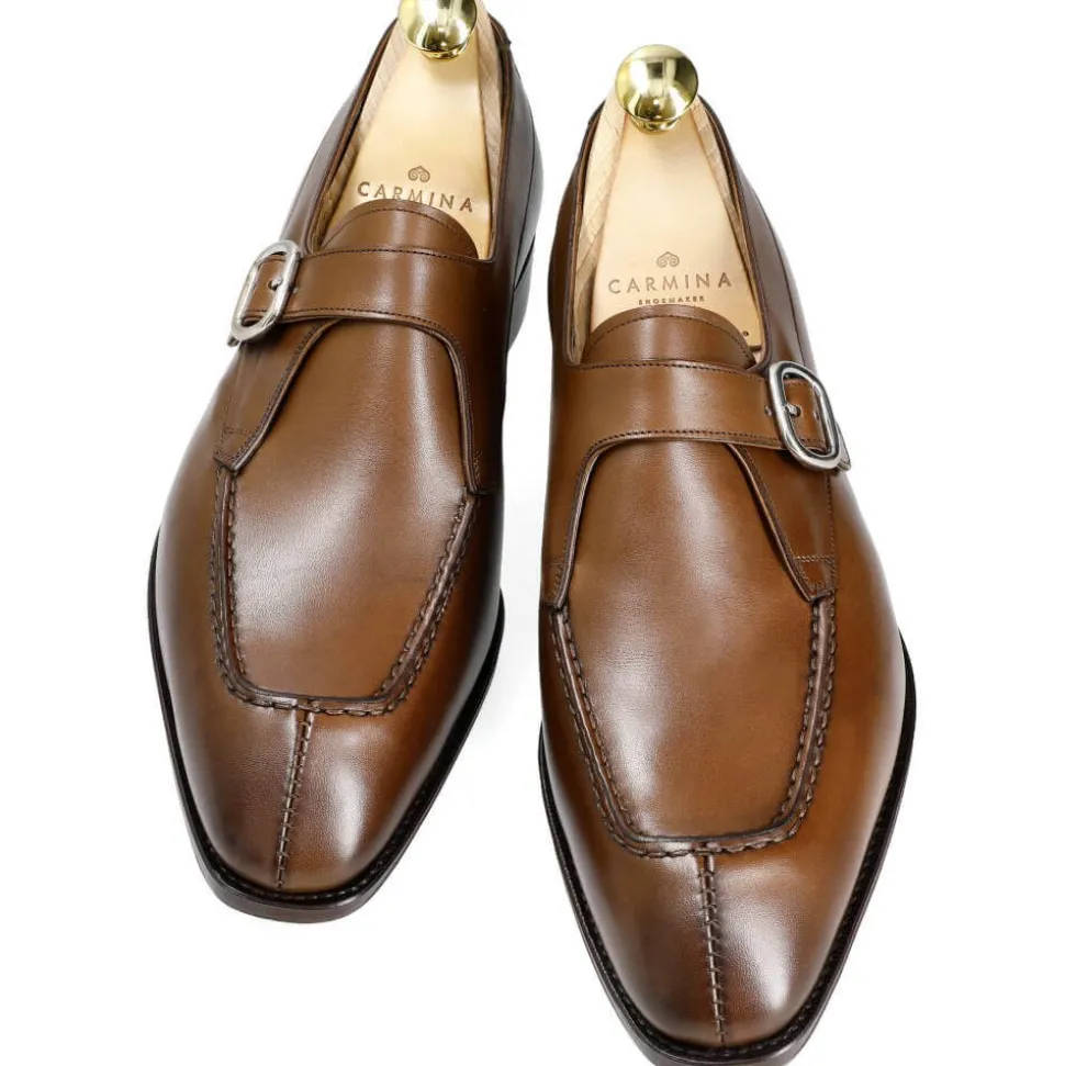 Single Monk Strap Shoes|Carmina MONK STRAPS 80180 SIMPSON BROWN