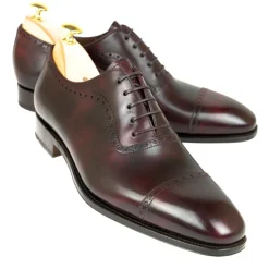 Cap Toe Oxfords|Carmina MUSEUM OXFORDS 80391 RAIN BURGUNDY