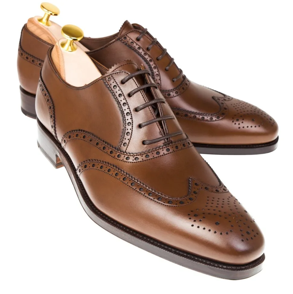 Wingtip Oxfords|Carmina OXFORD SHOES 922 RAIN BROWN
