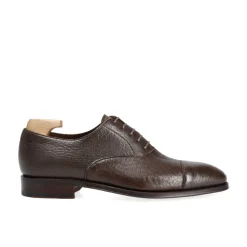 Peccary Shoes|Cap Toe Oxfords|Carmina PECCARY OXFORDS 80386 RAIN BROWN