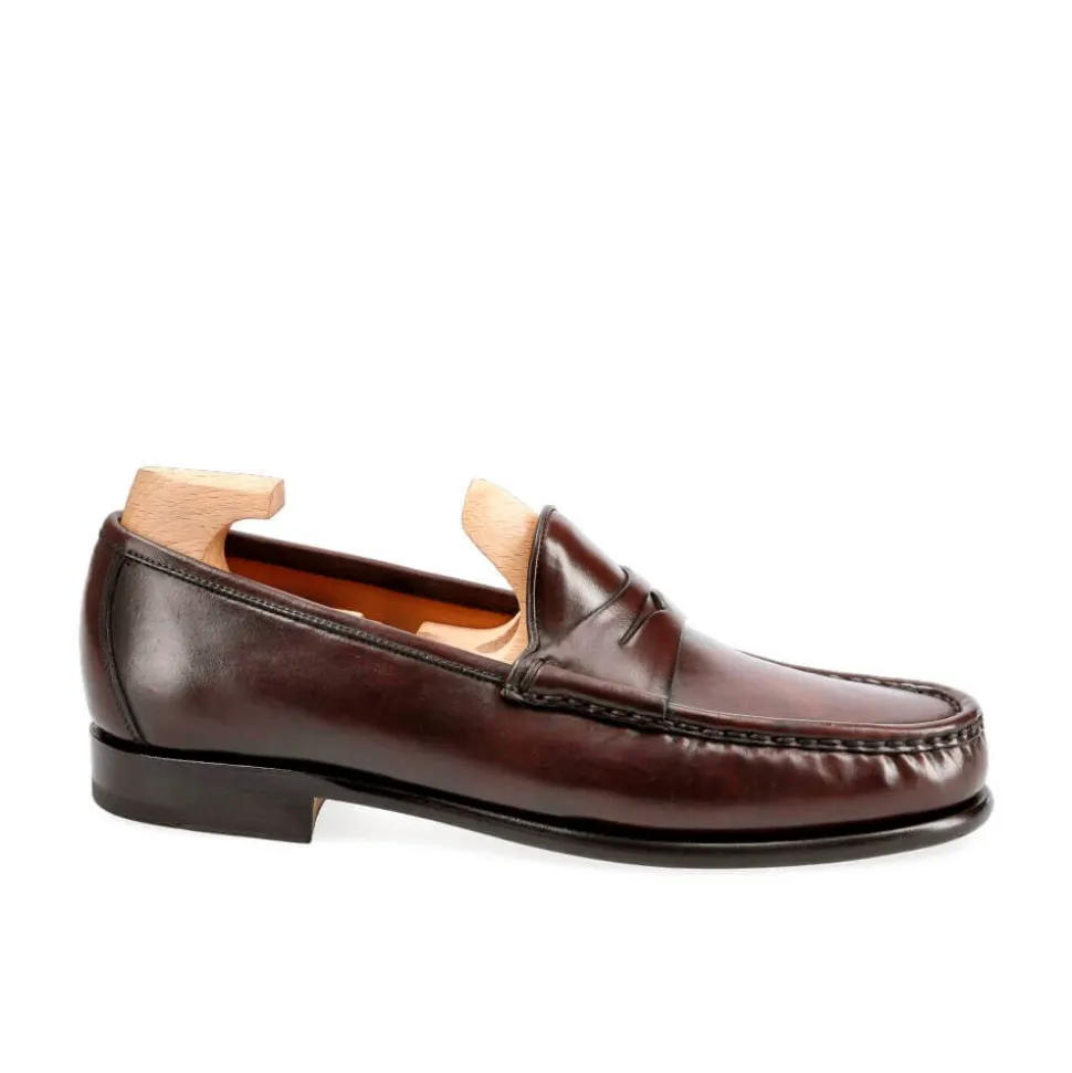 Penny Loafers|Cordovan Loafers|Carmina PENNY LOAFERS 80789 XIM BURGUNDY