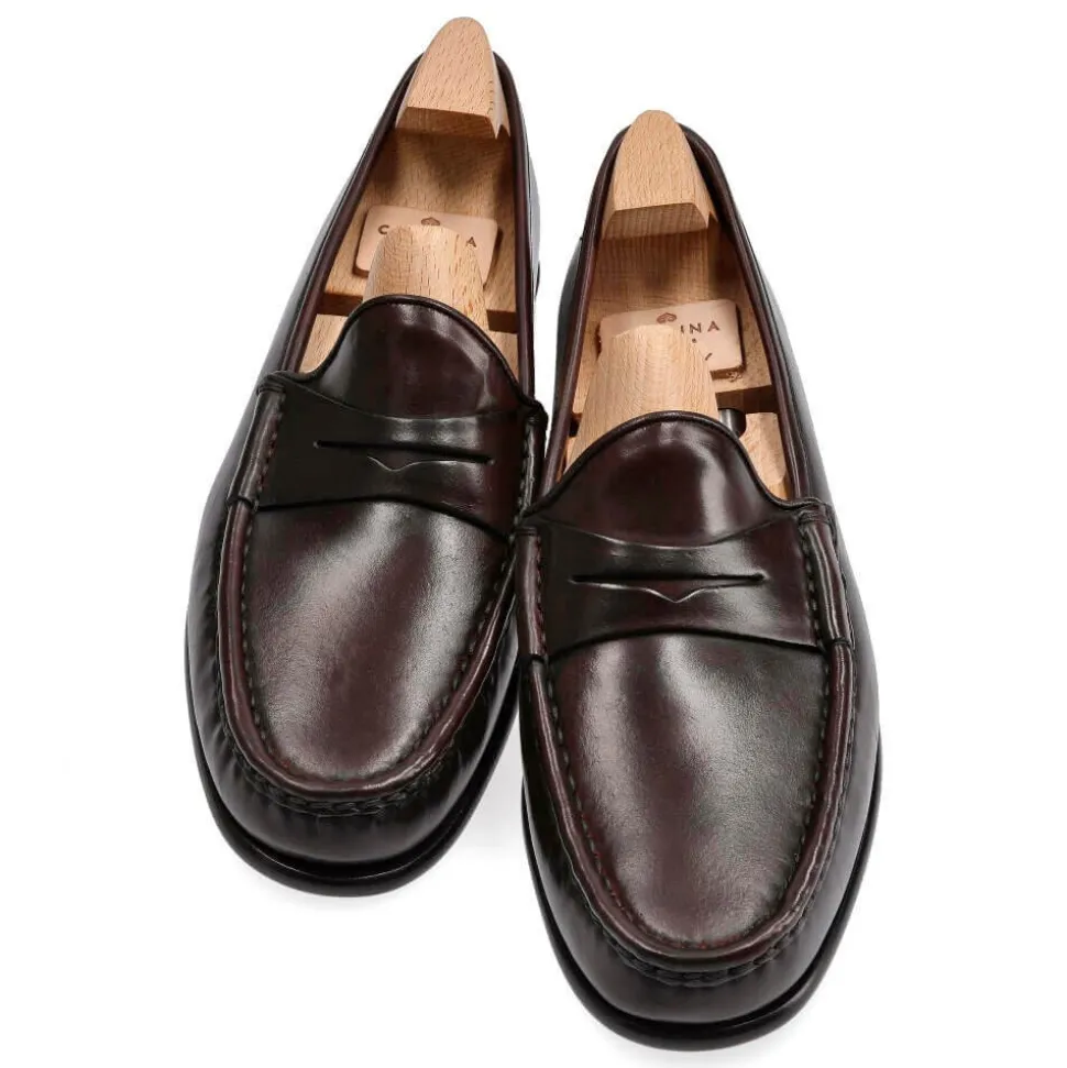 Penny Loafers|Cordovan Loafers|Carmina PENNY LOAFERS 80789 XIM BURGUNDY