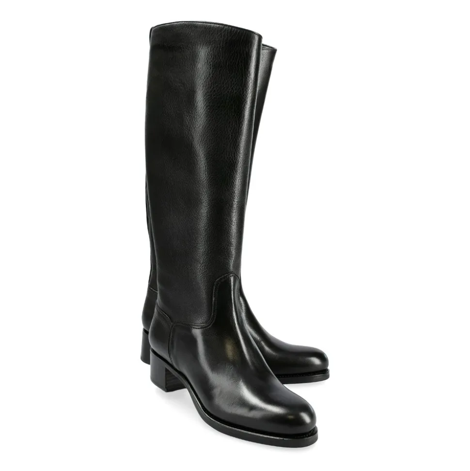 Women's High Boots|Carmina RIDING BOOTS 1506 PERLA BLACK