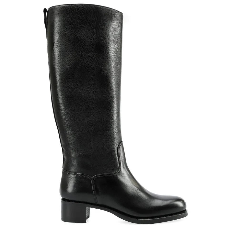 Women's High Boots|Carmina RIDING BOOTS 1506 PERLA BLACK
