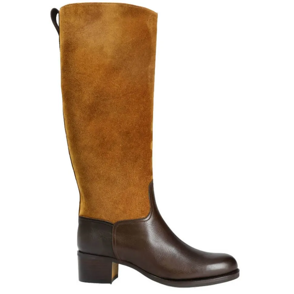 Women's High Boots|Carmina RIDING BOOTS 1506 PERLA BROWN/TOBACCO