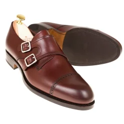 Double Monk Strap Shoes|Carmina SEMI BROGUE DOUBLE MONK STRAP 80476 ROBERT BURGUNDY