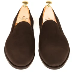 Men's Dress Slippers|Carmina SLIPPERS 80384 UETAM BROWN