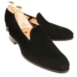 Men's Dress Slippers|Carmina SLIPPERS 80384 UETAM BLACK