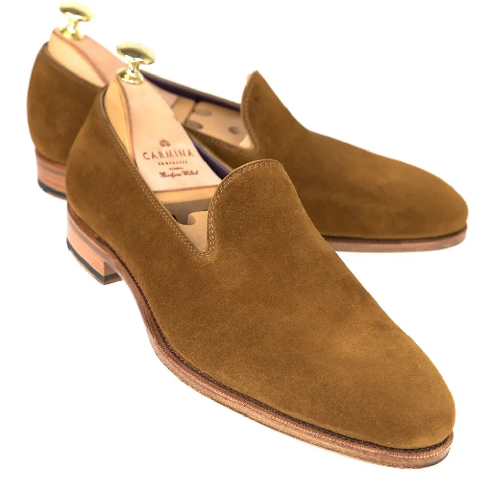 Men's Dress Slippers|Carmina SLIPPERS 80384 UETAM TOBACCO