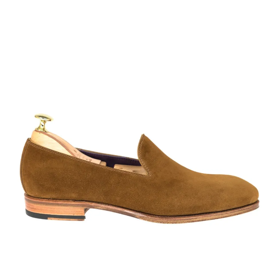 Men's Dress Slippers|Carmina SLIPPERS 80384 UETAM TOBACCO
