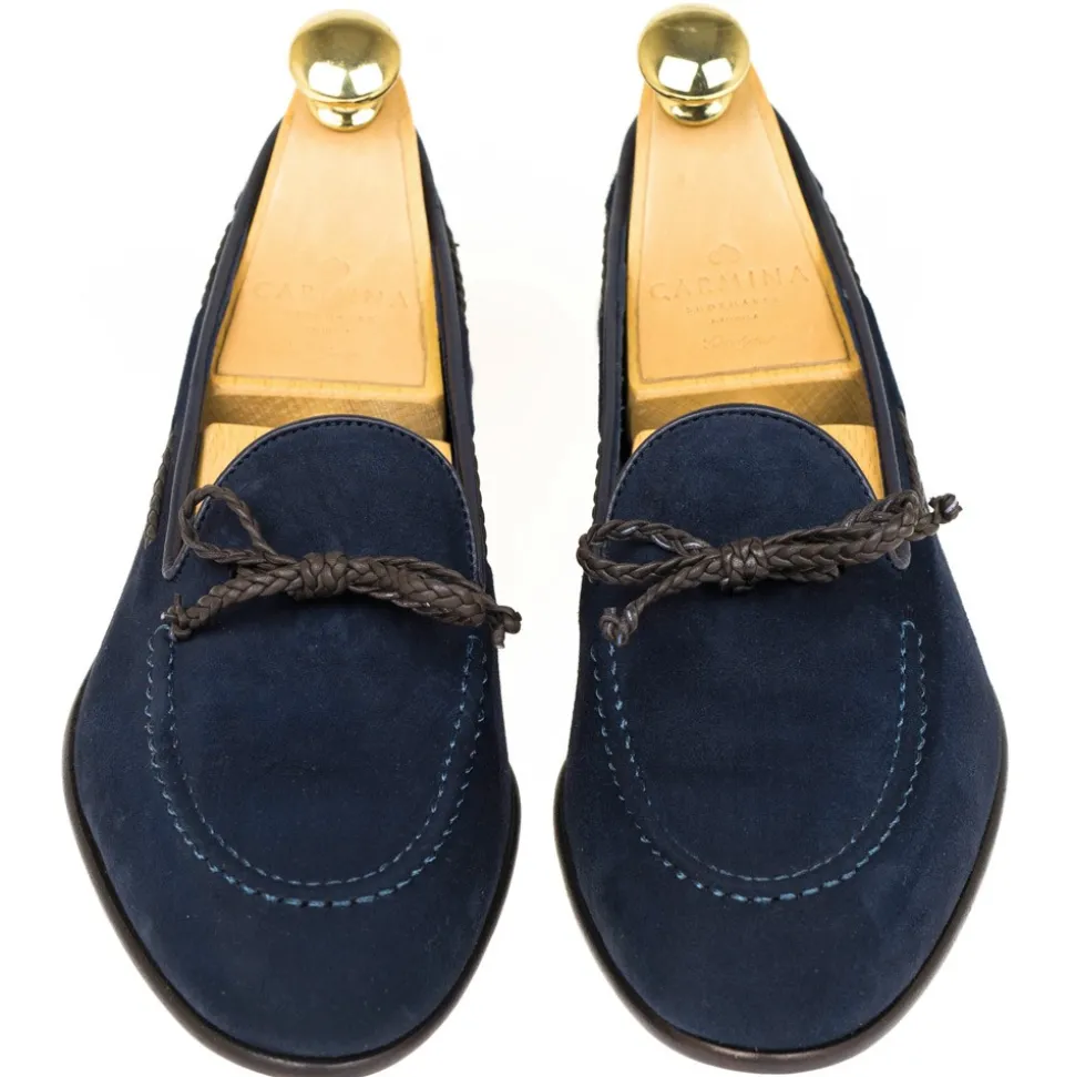 String Loafers|Carmina STRING LOAFERS 1659 DRAC NAVY/BROWN