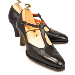 High Heel Oxford|Carmina T STRAP SHOES 1389 LLUC BLACK