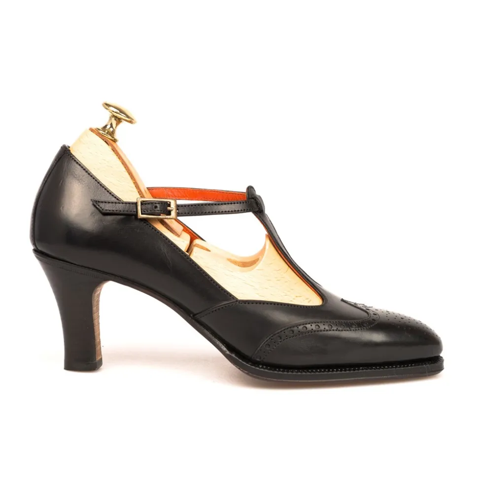 High Heel Oxford|Carmina T STRAP SHOES 1389 LLUC BLACK