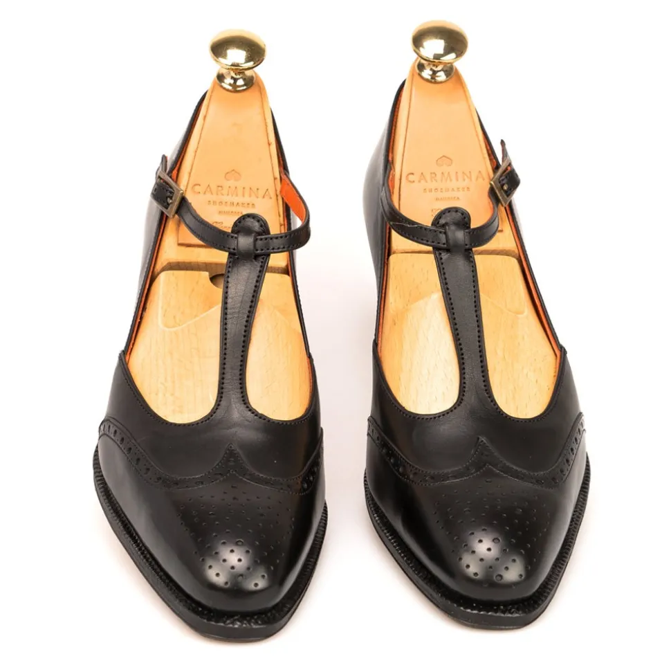 High Heel Oxford|Carmina T STRAP SHOES 1389 LLUC BLACK