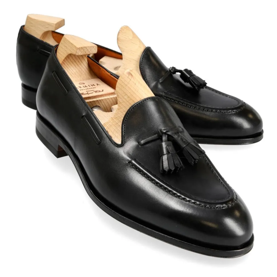 Tassel Loafers|Carmina TASSEL LOAFERS 1640 DRAC BLACK