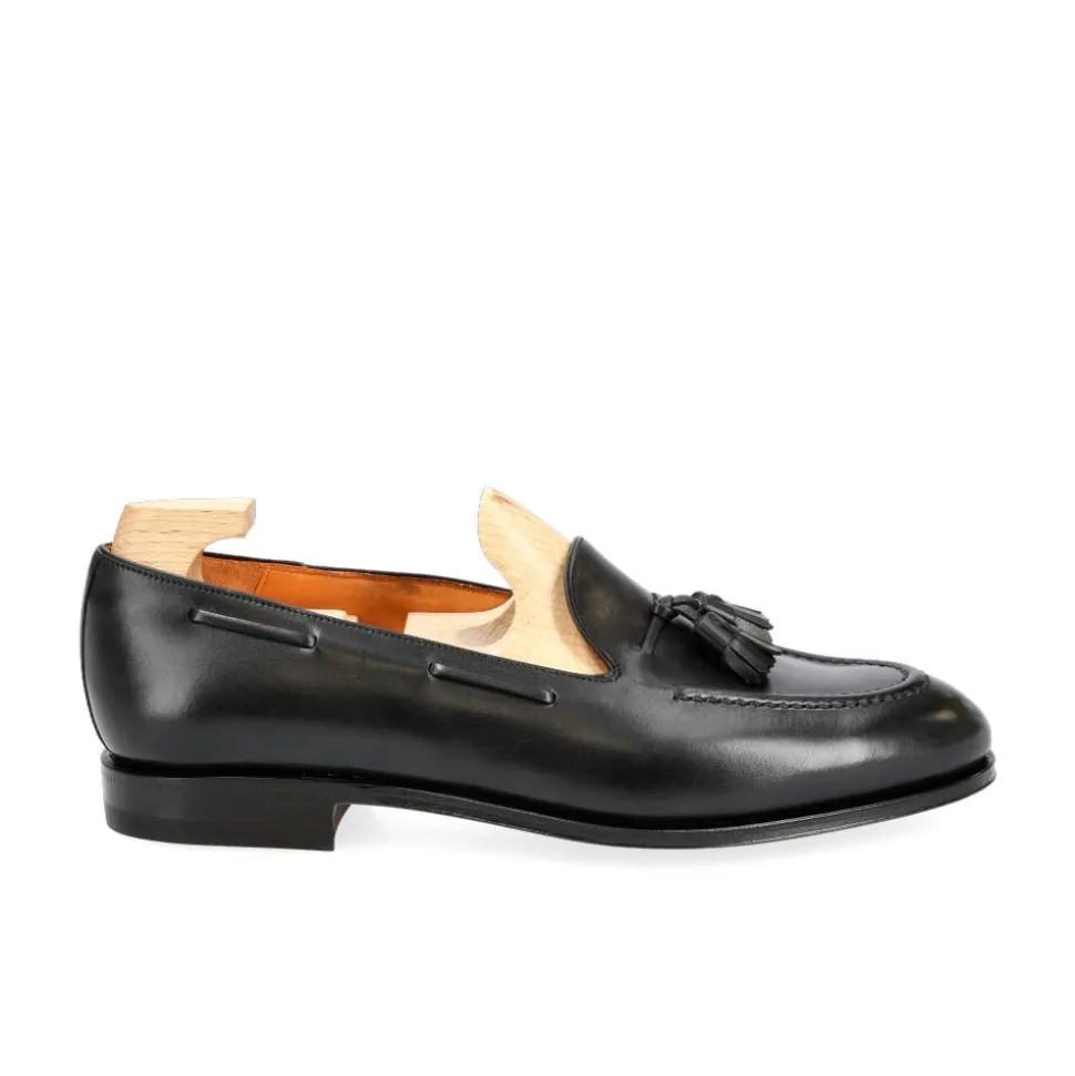Tassel Loafers|Carmina TASSEL LOAFERS 1640 DRAC BLACK