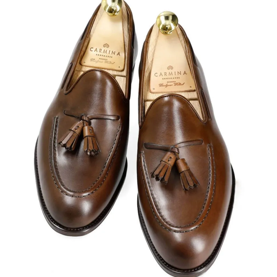 Tassel Loafers|Carmina TASSEL LOAFERS 80367 FOREST BROWN