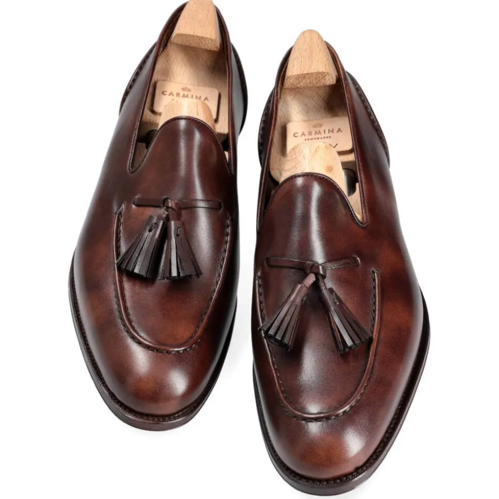Tassel Loafers|Carmina TASSEL LOAFERS 80576 SINEU BROWN