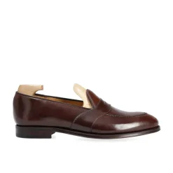 Cordovan Loafers|Carmina UNLINED CORDOVAN FULL STRAP PENNY LOAFERS 80708 UETAM EE BURGUNDY