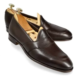 Penny Loafers|Carmina UNLINED FULL STRAP PENNY LOAFERS 80708 UETAM BROWN