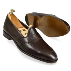 Penny Loafers|Carmina UNLINED FULL STRAP PENNY LOAFERS 80708 UETAM BROWN