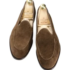 Men's Dress Slippers|Carmina UNLINED SLIPPERS 80709 UETAM BROWN