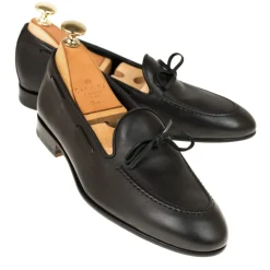 String Loafers|Carmina UNLINED STRING LOAFERS 1659 DRAC BLACK