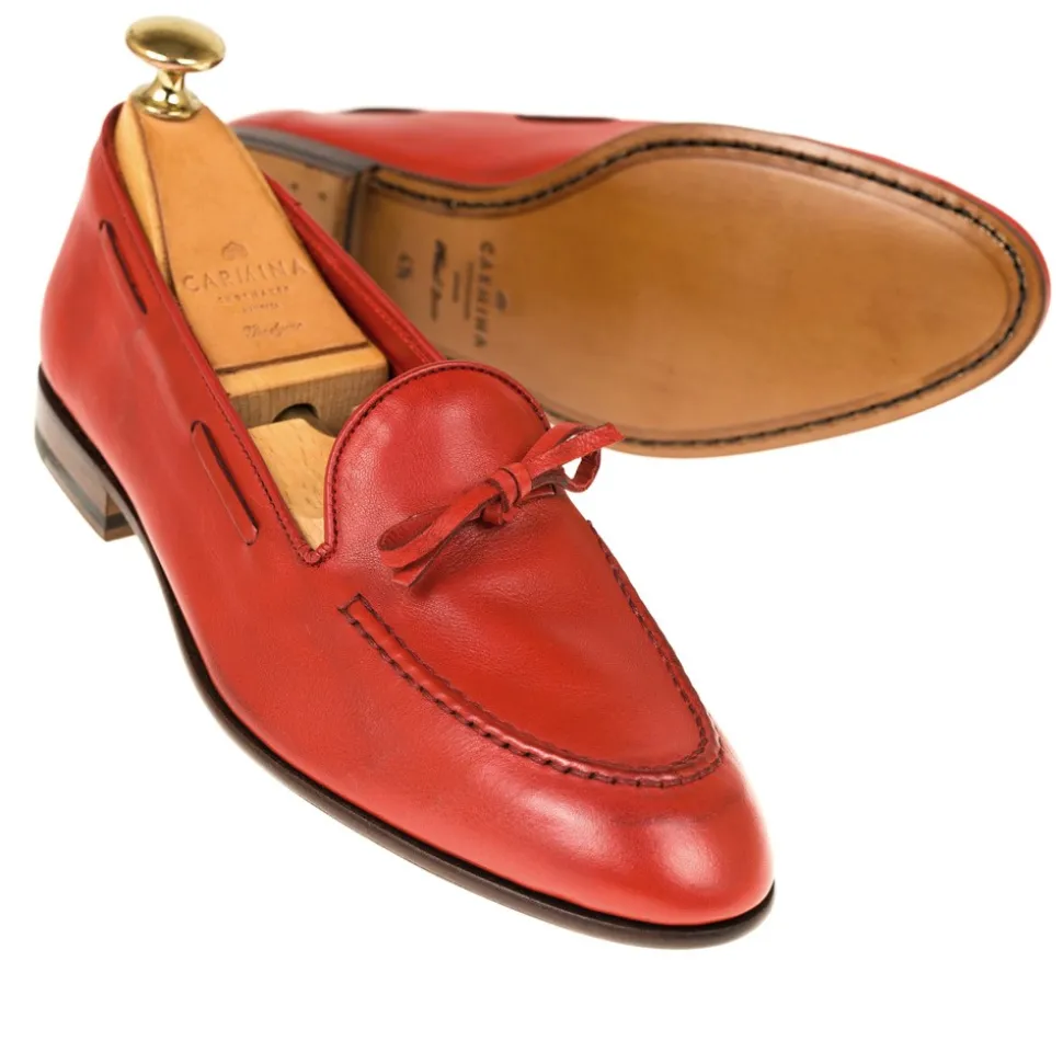 String Loafers|Carmina UNLINED STRING LOAFERS 1659 DRAC RED