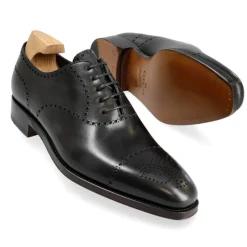 Wholecut Oxford|Carmina WHOLECUT BROGUE OXFORDS 80807 RAIN BLACK