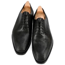 Lizard Shoes|Wholecut Oxford|Carmina WHOLECUT OXFORD 910 RAIN BLACK