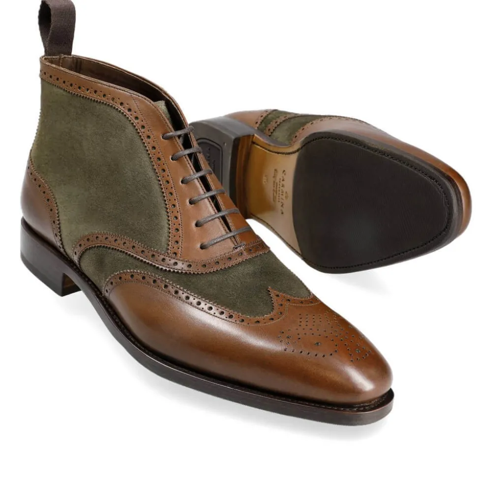 Wingtip Boots|Carmina WINGTIP BOOTS 80438 RAIN BROWN/LODEN