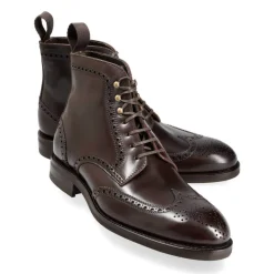 Wingtip Boots|Cordovan Boots|Carmina WINGTIP CORDOVAN DRESS BOOTS 80770 SOLLER BURGUNDY