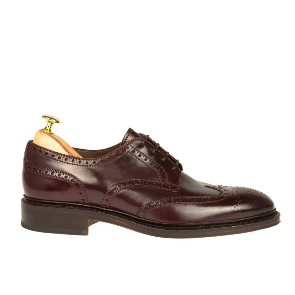 Cordovan Derby Shoes|Carmina WINGTIP CORDOVAN SHOES 80264 SOLLER BURGUNDY