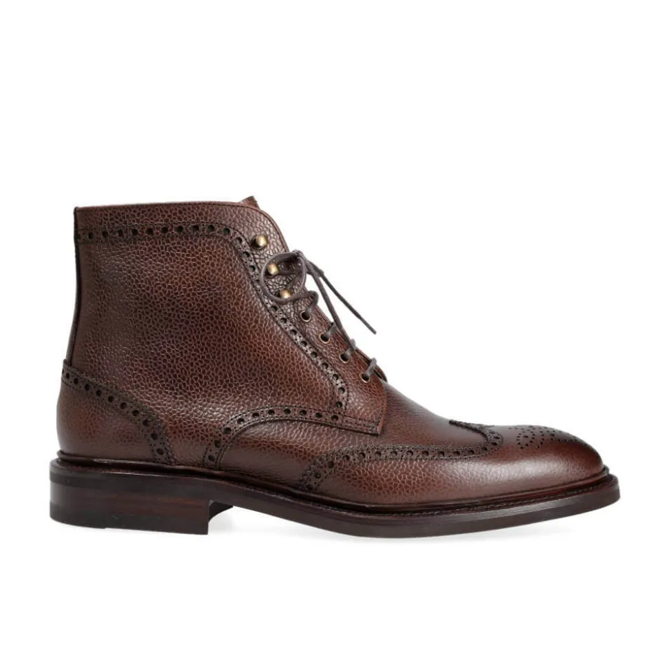 Men's Work Boots|Wingtip Boots|Carmina WINGTIP DRESS BOOTS 80770 SOLLER BROWN